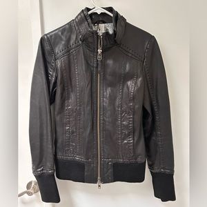 VINTAGE ARITZIA X MACKAGE genuine leather jacket. Small, black